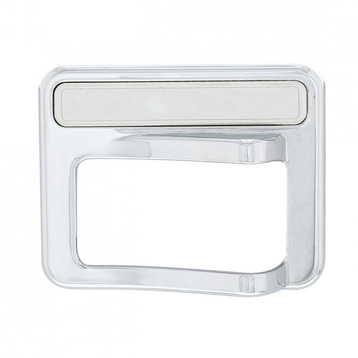 Peterbilt 567/579 chrome plastic rocker switch cover w/stainless steel nameplate - (blank)