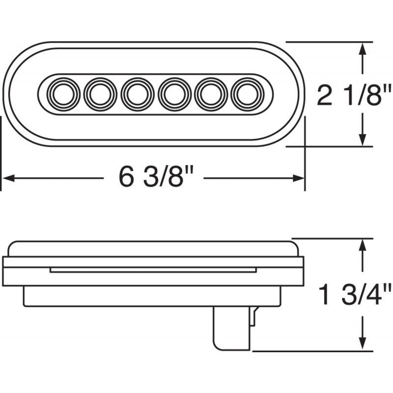 "Halo" White oval 22 diode LED backup/reverse light