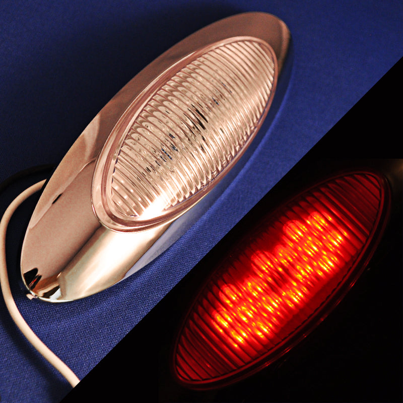 M1 Generation Red 16 diode LED millennium-style marker light - CLEAR lens