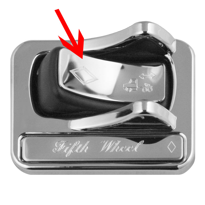 Peterbilt 2001+ stainless steel horizontal rocker switch cover