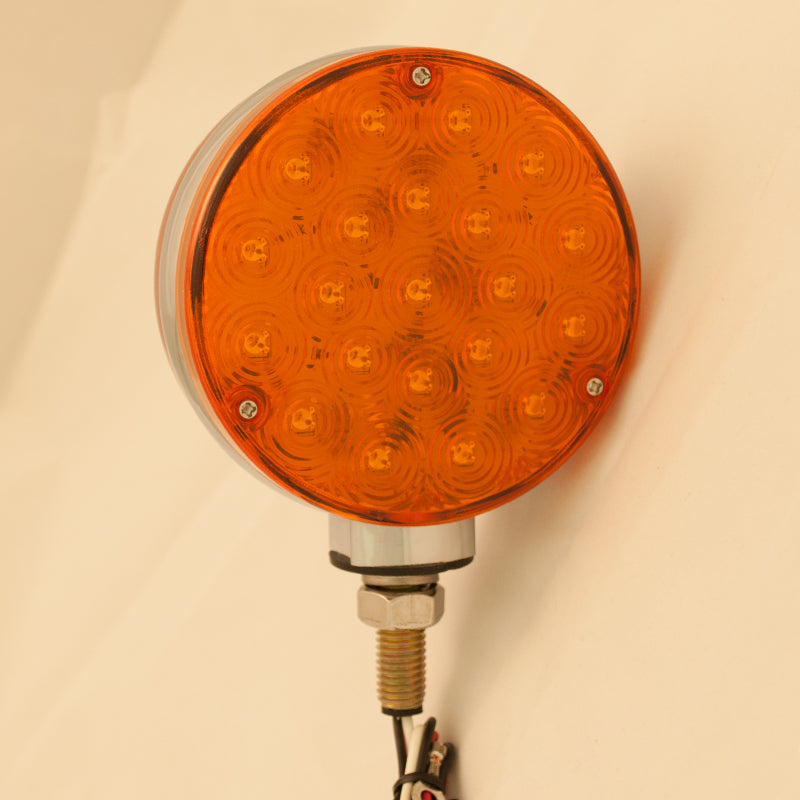 Amber/Red 4" round 42 diode LED pedestal light