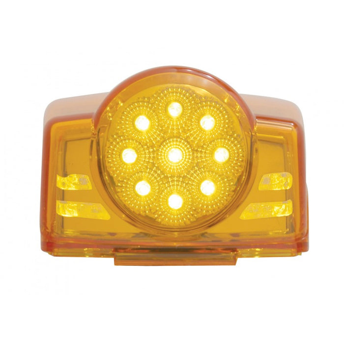 Amber 19 diode Kenworth-style LED cab light w/reflector