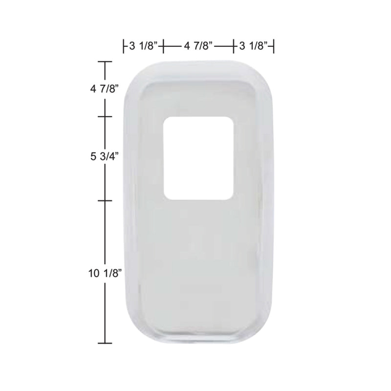 Peterbilt 386/389/579 chrome plastic gear shift plate cover - replaces OEM # S22-6041M01-234