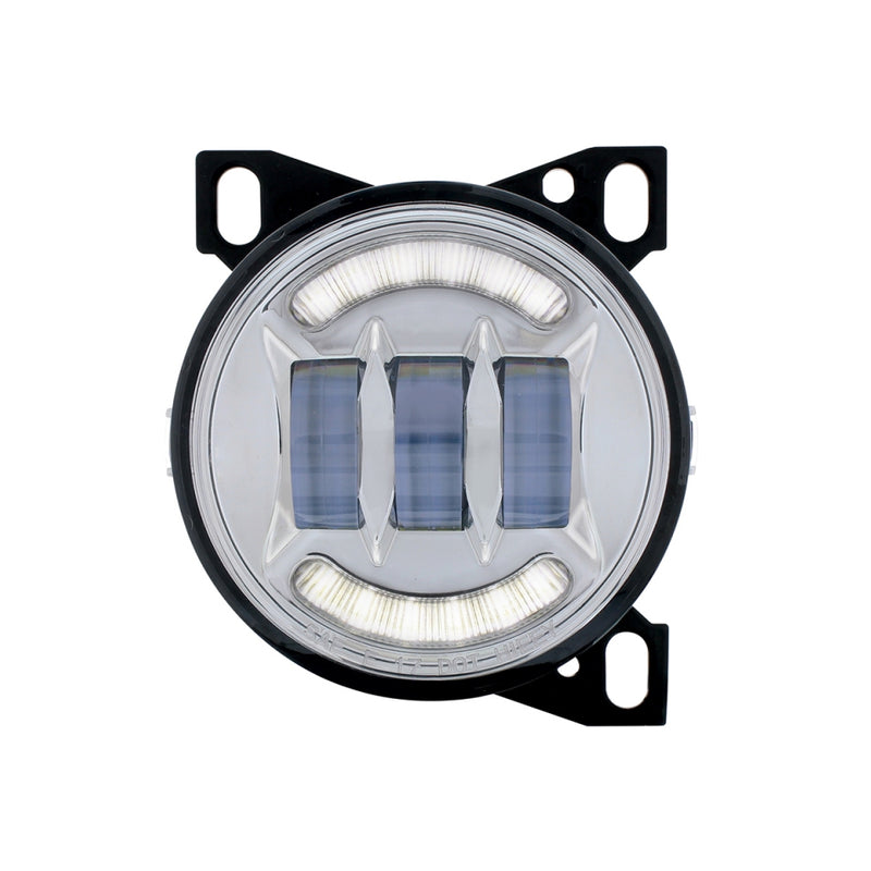 Kenworth T660 / Peterbilt 579 white 6 diode LED fog light w/LED position bar