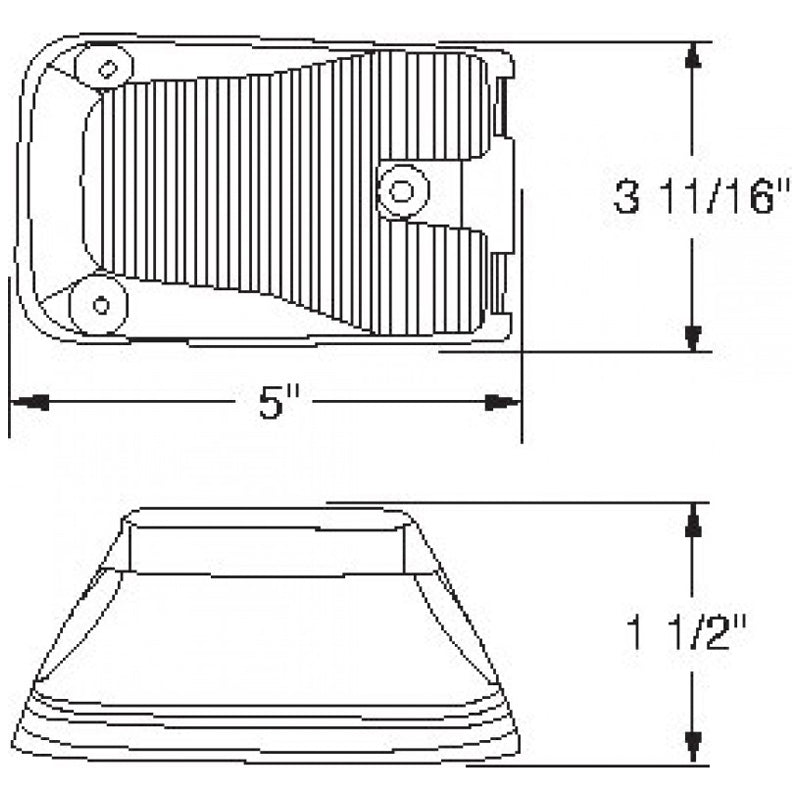 Volvo amber 6 diode LED side turn signal light - CLEAR lens