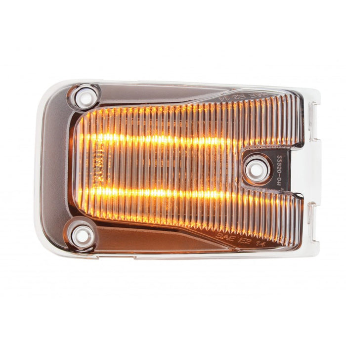 Volvo amber 6 diode LED side turn signal light - CLEAR lens