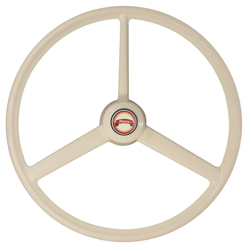 "Retro Bone" polyurethane 20" steering wheel - 5 hole style