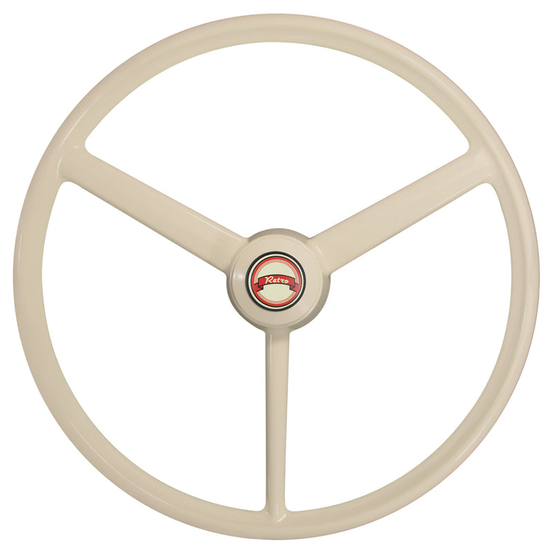"Retro Bone" polyurethane 20" steering wheel - 5 hole style
