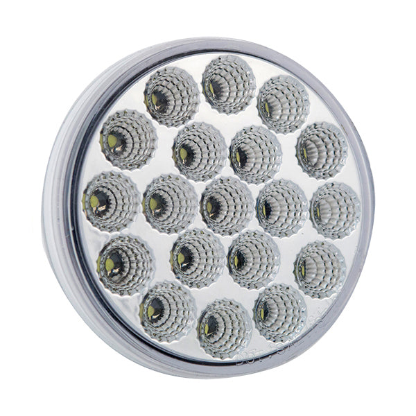 Red 4" round 19 diode LED stop/turn/tail light - CLEAR lens