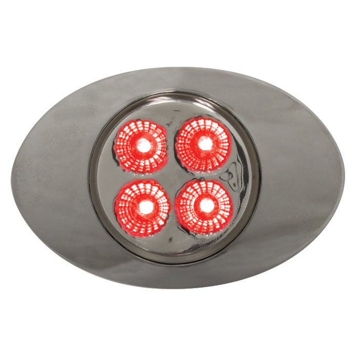 Dual Revolution M3 Red/Blue 4 diode LED marker light - CLEAR lens