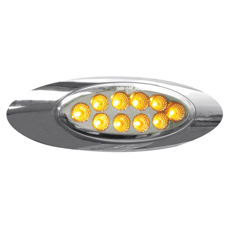 Dual Revolution M1 Amber/Blue 10 diode LED marker light - CLEAR lens