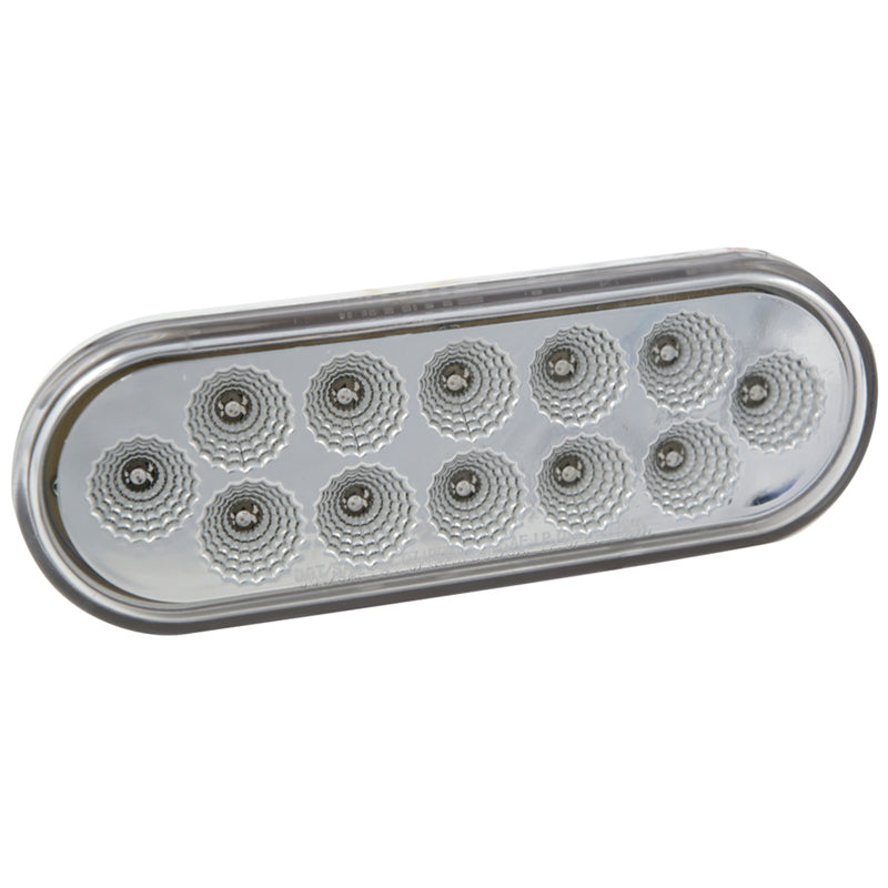 Amber oval 12 diode LED park/turn/clearance light - CLEAR lens