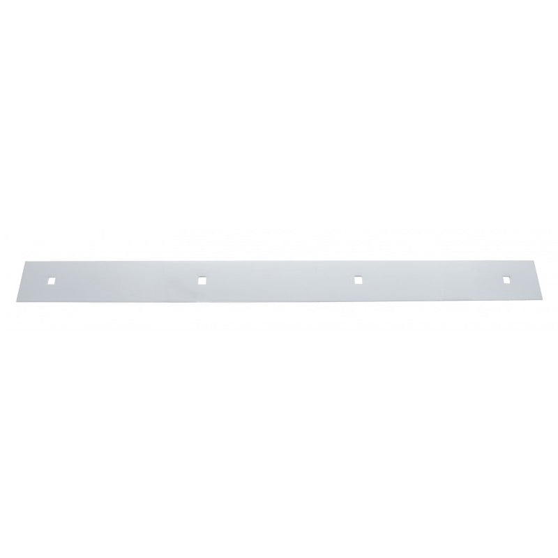 24" stainless steel top mudflap plate w/4 bolt-through holes