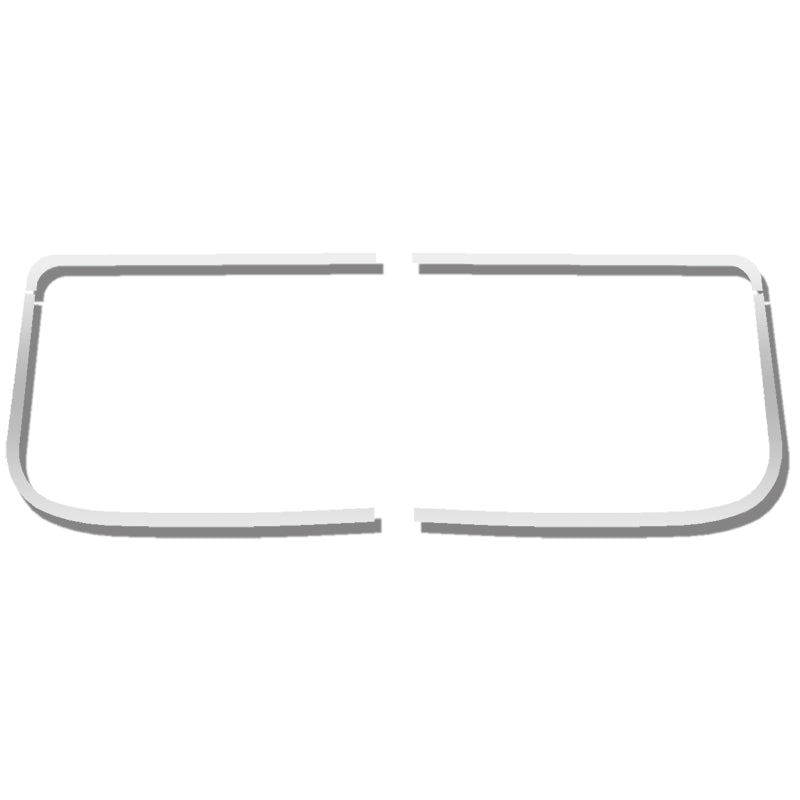Kenworth W900 (2014) stainless steel surround for curved windshield - 4 piece kit