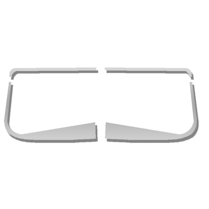 Kenworth W900 (2014) stainless steel surround for curved windshield - 6 piece kit