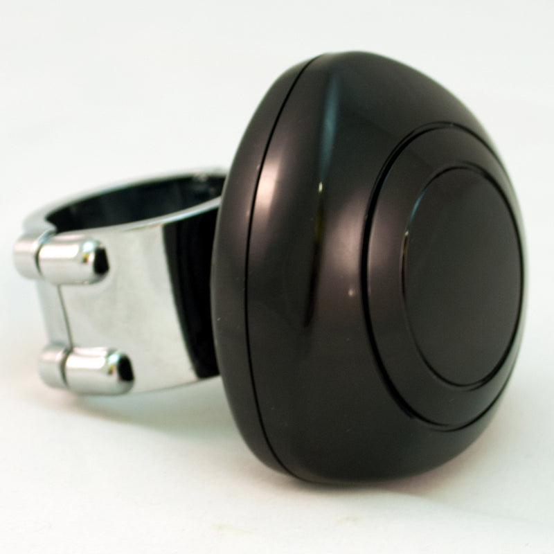 Black plastic steering wheel spinner knob