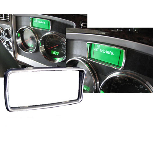 Kenworth T660/W900 chrome plastic center dash instrument bezel