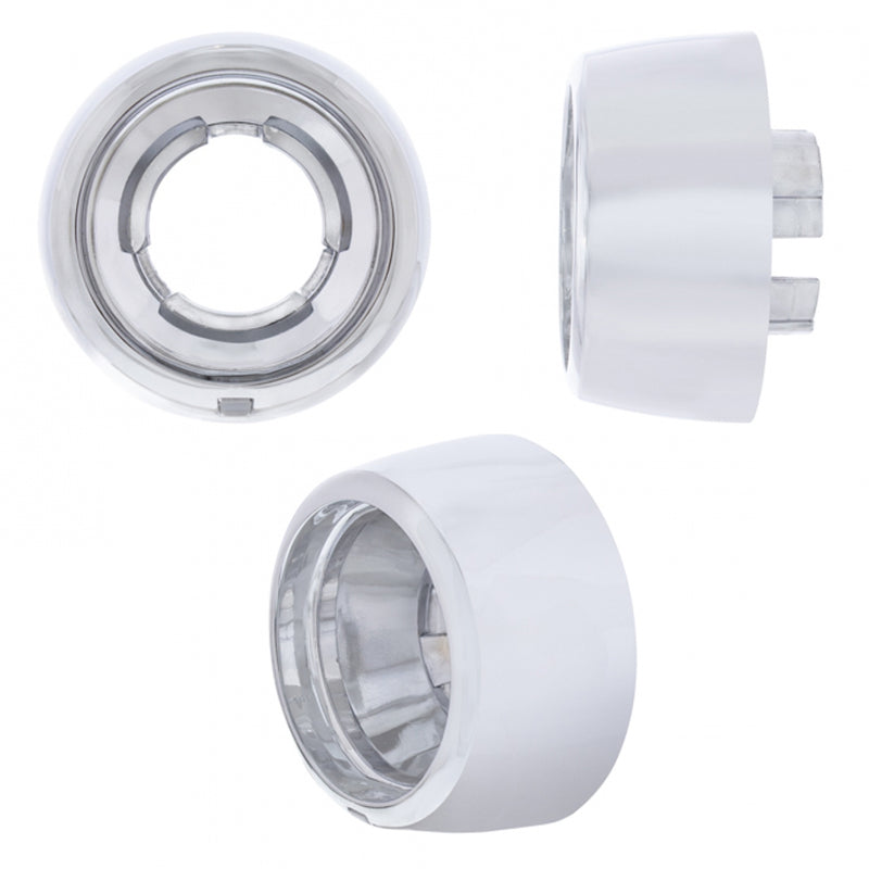 Peterbilt 579 chrome plastic air conditioner/heater knob - outer surround only, SINGLE