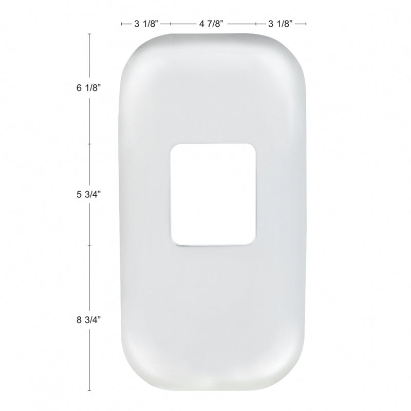 Peterbilt 386/389/579 chrome plastic gear shift plate cover - replaces OEM # S22-6041M01-201