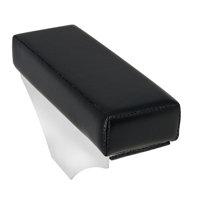 Black vinyl universal add-on armrest w/black stitching - SINGLE
