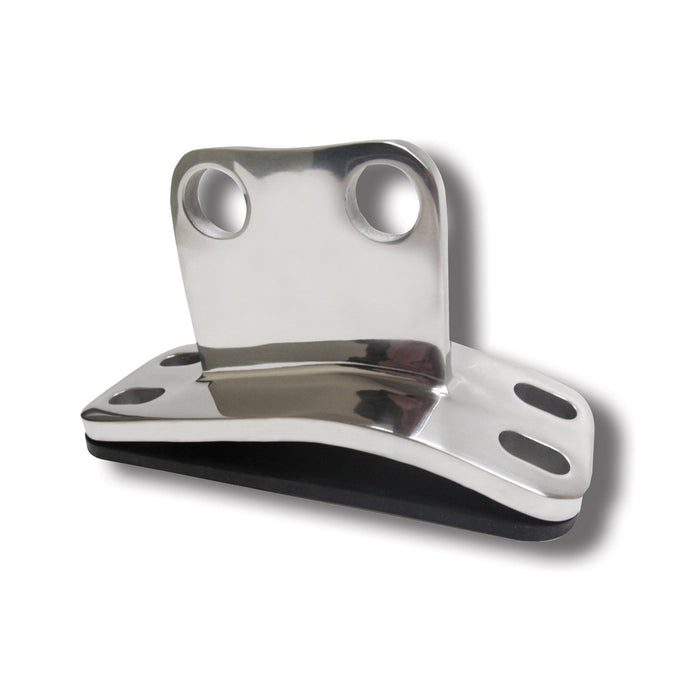 Peterbilt polished stainless steel straight exhaust cab mount bracket