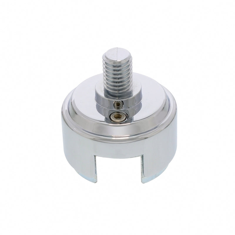 Chrome gear shift knob base with threaded stud for Eaton Fuller