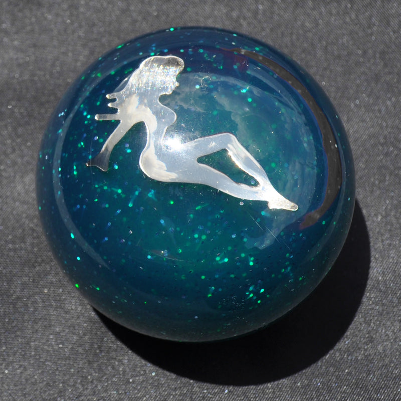 Mudflap Girl 2.25" diameter round gear shift knob