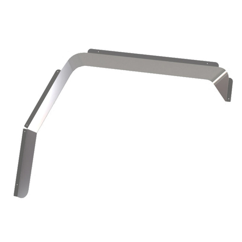 Kenworth T680/T880/W990 stainless steel door window ventshades w/cutout for passenger's side mirror - PAIR