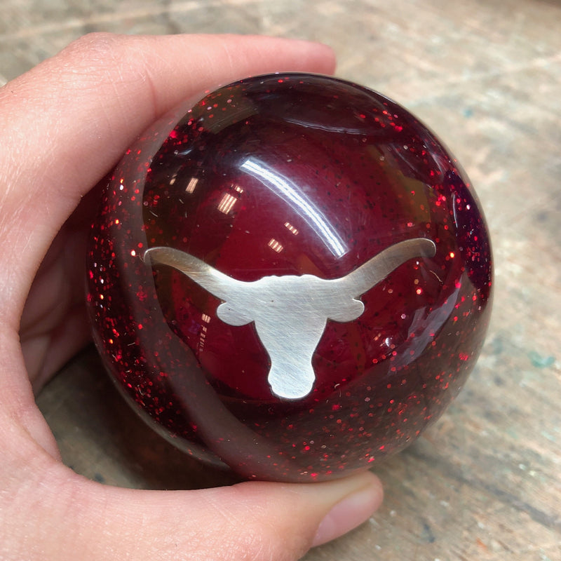 Longhorn embedded 2.25" diameter round gear shift knob