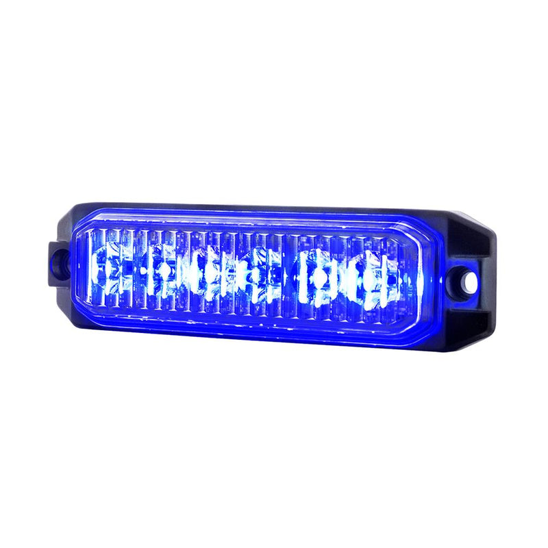 Blue "Competition Series" slim 6 diode LED strobe / warning light