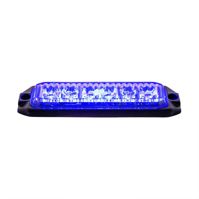 Blue "Competition Series" slim 6 diode LED strobe / warning light