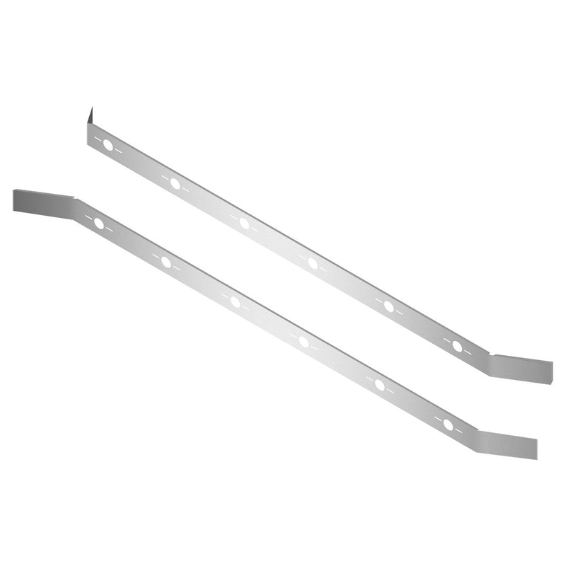 Freightliner Cascadia stainless steel sleeper panel w/12 combo light HOLES ONLY for 70" sleeper