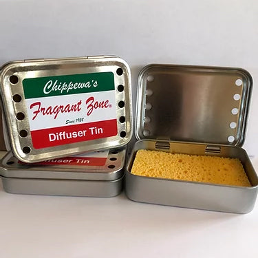 Rectangular diffuser tin & sponge for liquid fragrances