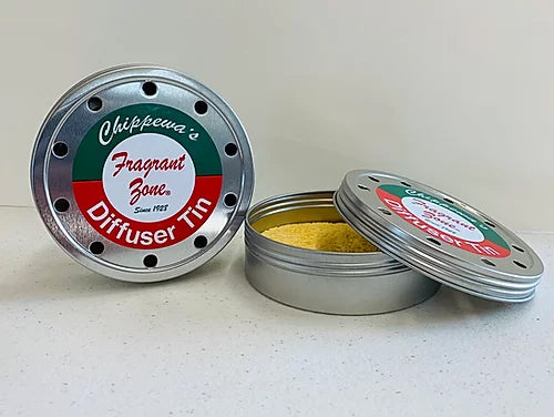 Round diffuser tin & sponge for liquid fragrances