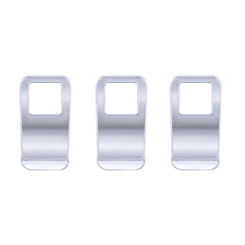 Kenworth T680/T880/W990 chrome plastic dash rocker switch cover - 3/pack
