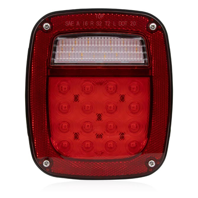 Maxxima Red/White 42 diode LED combination tail light/backup light w/5 pin metripack connector
