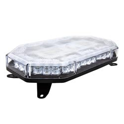 Amber 14" mini-bar 36 diode LED emergency / warning strobe light - CLEAR lens, magnetic or permanent mount