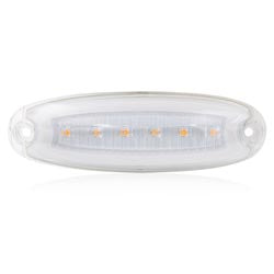 Freightliner Cascadia Amber 26 diode LED cab marker light - CLEAR lens
