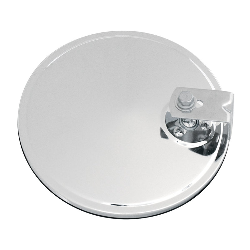 Chrome 8" convex mirror w/offset L-bracket