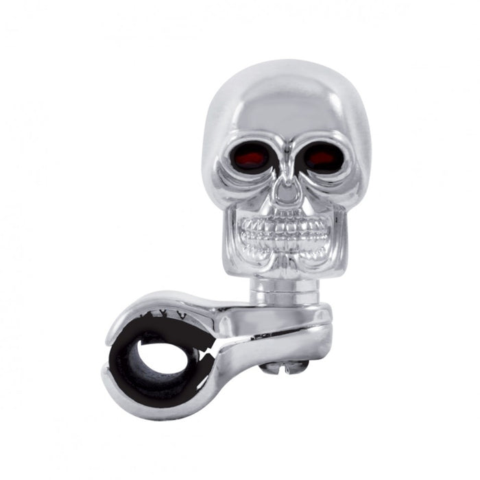 Skull chrome aluminum steering wheel spinner knob — Empire Chrome