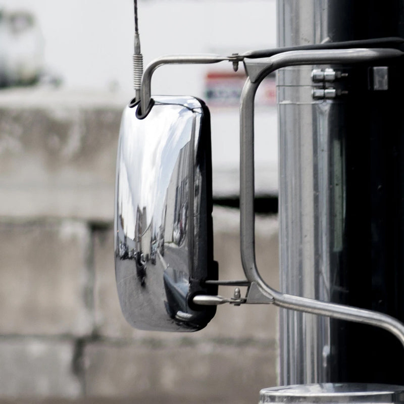 Peterbilt 386/389 chrome plastic mirror back - SINGLE