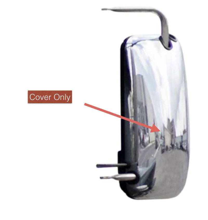 Peterbilt 386/389 chrome plastic mirror back - SINGLE