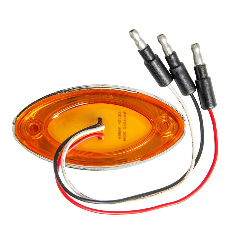 Amber 4 diode small oval y2k LED marker/turn signal light - 3 wire