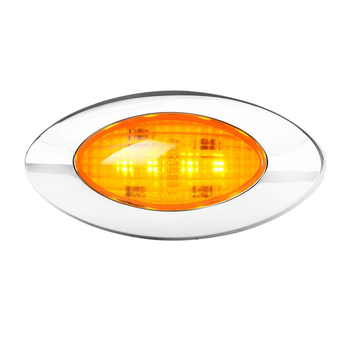 Amber 4 diode small oval y2k LED marker/turn signal light - 3 wire