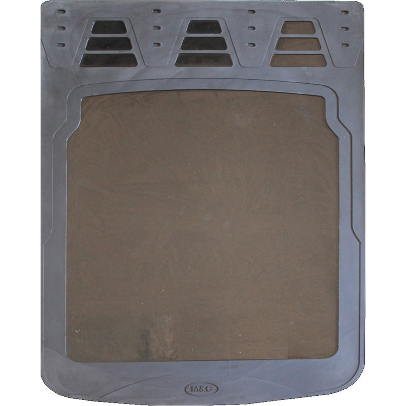 Flat black 24" x 30" thick rubber mudflap - PAIR