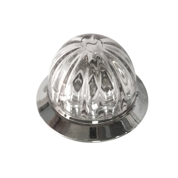 "Mini Hero" 3/4" diameter watermelon-style LED marker/turn signal light w/chrome bezel, 3 wires