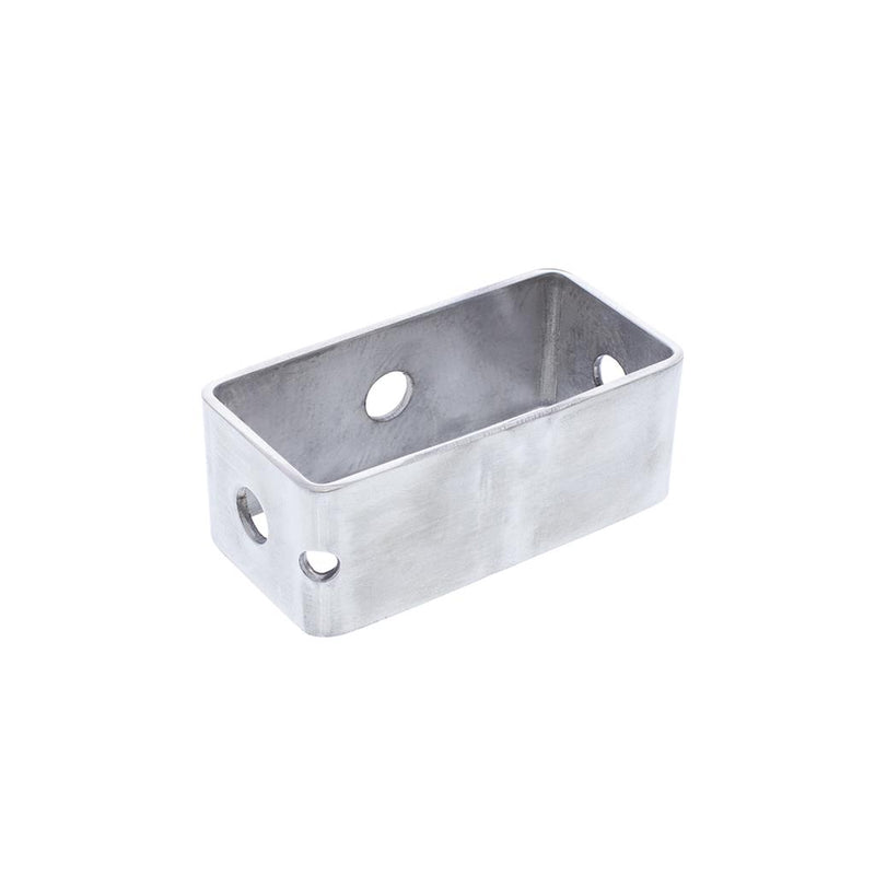 Stainless steel pedestal light mounting bracket - 4" x 1/2" x 2"