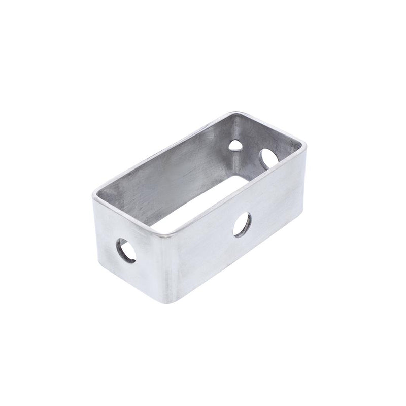Stainless steel pedestal light mounting bracket - 4" x 1/2" x 2"