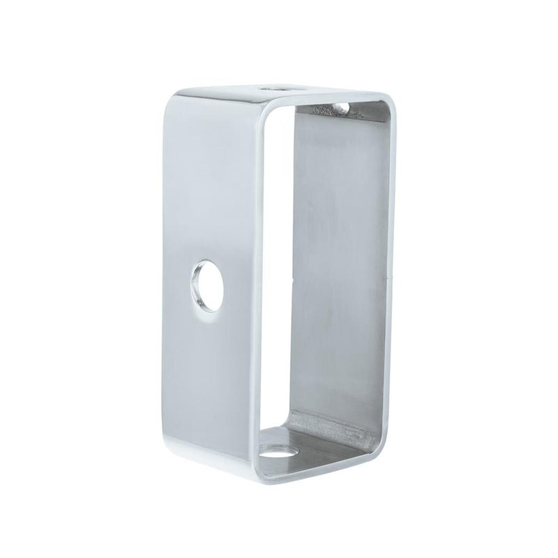Stainless steel pedestal light mounting bracket - 4" x 1/2" x 2"