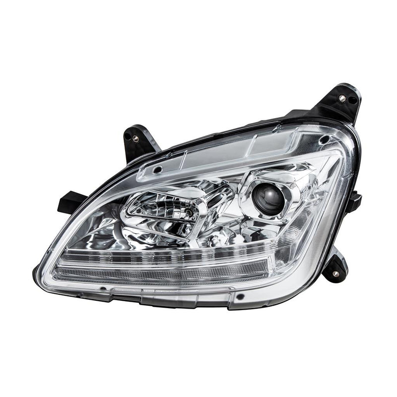 Peterbilt 579 projection-style halogen headlight assembly w/sequential LED turn signal - SINGLE